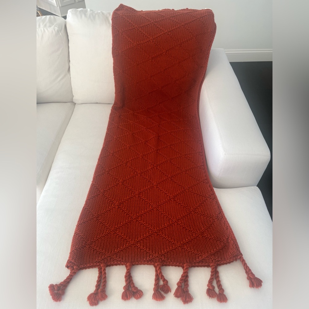 Pottery Barn Terracotta Knit Throw